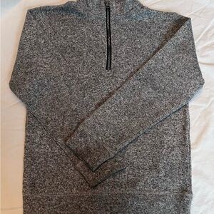 Boys Gray Half-Zip Fleece Sweater Sweatshirt Size M 10/12